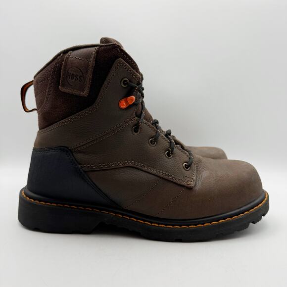 Big Hoss Mens Carson 6 in Work Boot US 7 XXW 6E Brown Composite Toe Leather NIB main image 10